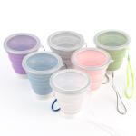 Portable 320ml Silicone Collapsible Reusable Coffee Cup for sale