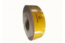 China Yellow Or White Trailers Ece 104 Reflective Tape Waterproof  Resistance To Solvents supplier