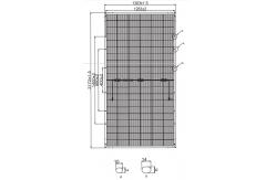 China 120cell HJT PV Module Bifacial Half Cell Double Glass Solar Panel 625w~645w supplier
