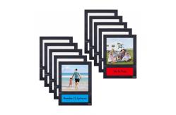 China Custom Size Magnetic Photo Pocket Black With Dry Erase Label supplier