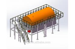 China Fully automatic astic boat oven rock n roll rotomolding machine for sale supplier