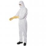 Oem Breathable Disposable Hooded Coverall 30-70gsm Medical Protective Clothing for sale