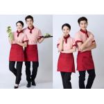 Embroidered Unique Restaurant Uniforms With Single Row Transparent Resin Buttons