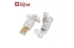 China Plastic RJ45 CAT5e Unshielded Toolless Plug With Fixed Ring ZC-688X-C5E supplier