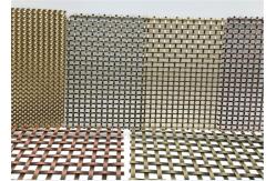 China 5.5m Length Crimped Copper Wire Mesh Square Hole Architecture supplier