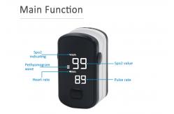 China CE Plastic Digital Fingertip Pulse Oximeter Removable Battery Power Supply supplier