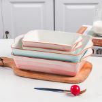 Rectangle Deep Ceramic Bakeware Sets Dish Oven Safe Nonstick For Home Kitchen for sale