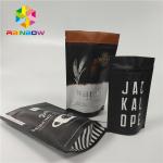 Aluminum Foil Stand Up Coffee Pouches Packaging Custom Size With Valve / Zipper for sale