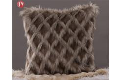 China Super Soft Plush Mongolian Fur cushion Cover , Mongolian Fur Throw Pillow cover supplier