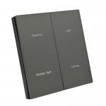 UK Square Box Smart Zigbee Light Switch Plastic Full Panel