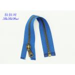 Double Top Stop Metal Separating Zipper 26 Inch Nickel Teeth High Polished Metal Zipper for sale
