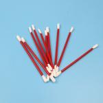 Lint Free Double Ended Non-Reusable Cleanroom Dacron Polyester Swab With Red PP Stick for sale