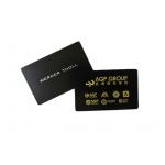 Steel Brass Matt Black Metal Business Cards With Laser Engrave Logo Name for sale
