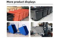 China Stackable Tipping Bin Self Dumping Hopper Forklift Attachments Steel Dumping Hoppers supplier