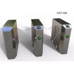 Half height Flap Barrier Gate Two Lane Turnstile With IR Sensor For Bus Station for sale