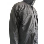 Stealth Black Military Parka with Detachable Thermal Liner and Utility Pockets