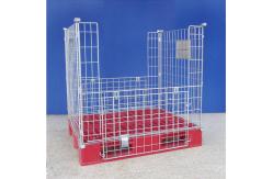 China High Strength  Wire Mesh Pallet Cages Reusable Metal Mesh Containers supplier