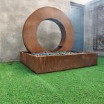Outdoor Antirust Corten Steel Water Feature Customization Available