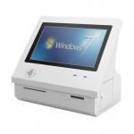 Elegant stylish And Space-saving Desktop Kiosk With Durable Steel Enclosure vandal-proof IR Touchscreen And TFT LCD for sale