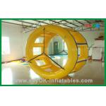 Yellow Funny Rolling Inflatable Water Toys , Water Park Equipment for sale