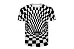 China Round Neck  3d Sublimation Printing T Shirts Machine Wash Breathable supplier