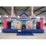 Pink Inflatable Princess Bounce House , Big Party Inflatable Bouncy Castle 5 X 5.8 X 3m for sale