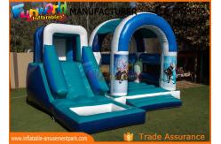 China Playground Combo Inflatable Frozen Jumping Castle / Blow Up Water Slide supplier