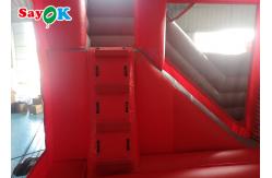 China Fire Truck Themed Inflatable Bouncing Castle For Children Amusement Park supplier