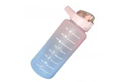 China Unisex Sports Silicone Water Bottle Customized Logo 2000ml Water Bottle With Straw supplier