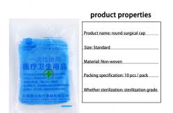 China Disposable Surgical Cap Thickened In Non Woven Deep Blue 10 Pieces / Package supplier