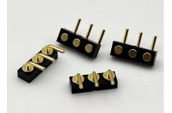 China 3p 2.54mm Spring Loaded Female Ball Plunger Magnetic Pogo Pin Connector supplier