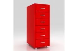 China KD Structure 6 Drawers Mobile Metal File Cabinet for home storage supplier