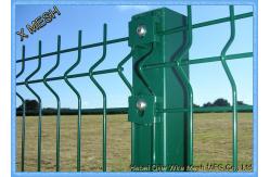 China Green Powder Coated Wire Mesh Fence Panels Perimeter Coated Welded Wire Fence Steel supplier