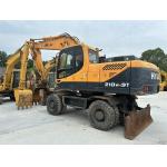 Hyundai 210W-9T Used Wheel Excavator 22T With Cummins Engine 140kW for sale