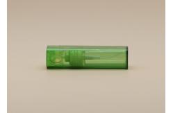 China Clear Green Refillable Glass Perfume Spray Bottles With AS Rectangle Bottle Cover supplier