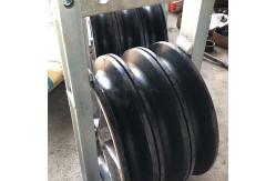 China Transmission Conductor Triple Aluminum Sheaves Neoprene Lined Stringing Pulley Block supplier