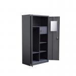Bedroom Vertical Double Door 180cm Metal Wardrobe Locker With Safe Box