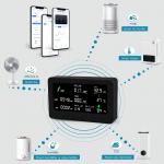  10-in-1 Smart Air Quality Monitor - WiFi Tuya Detects AQI/CO2/CO/PM2.5/Pollen/TVOC/Noise/Temp/RH for Home Office for sale