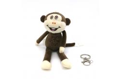 China Cute Brown Monkey Plush Keychain For Bag Clothing 20cm Size supplier