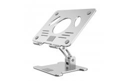China 270*245*70MM Silver Adjustable Ergonomic Aluminum Metal Laptop Stand With Ventilated Design supplier