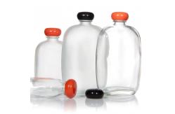 China Customized Logo 100ml Glass Clear Coffee Beverage Juice Bottles With Aluminum Screw Cap supplier