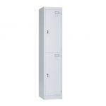 Two Doors Metal Lockers Steel Storage Locker Cabinet Powder Coating for sale