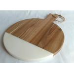 Marble Acacia Wood Household Stone Placemats Paddle Shape
