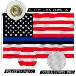 Blue Lives Matter American USA Police Flag 3x5' Knitted Polyester Single Reverse for sale