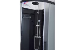 China Quadrant Shower Room With Matt Black Profile Frame And 4/5mm Tempered Glass supplier