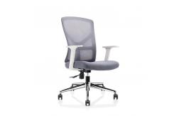 China Gray Swivel Mesh Back Office Chair With Lumbar Support And Armrest supplier