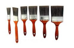 China Black Polyester Flagged Bristle Paint Brush Chip Brush Set supplier