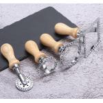 Stainless Steel Ravioli Mold with Wooden Handle Used for Making Italian Dumplings for sale