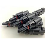 Black  Male And Female Connectors / Pv Panel Connectors For Solar Panel for sale