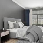 Removable Home Wallpaper in Gray Color Peel Off Sticker Wall Paper with Soundproof Function Roll Size 122cm*50m for sale